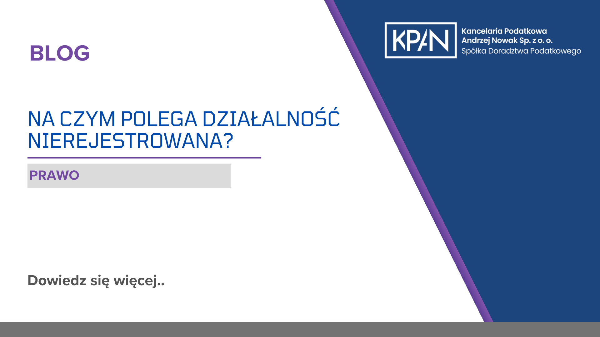 Na czym polega działalność nierejestrowana?