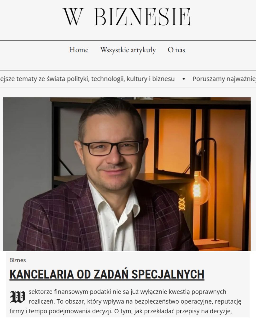 Andrzej Nowak- gość w biznesie